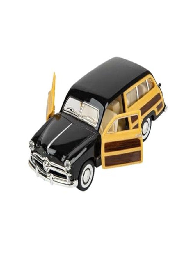 Gemcza Kins Mart 1949 Ford Woody Wagon - 1:40 Scale Diecast Model Car with Pull Back Action & Opening Doors - Vintage Collectible Classic (Multi) - Image 3